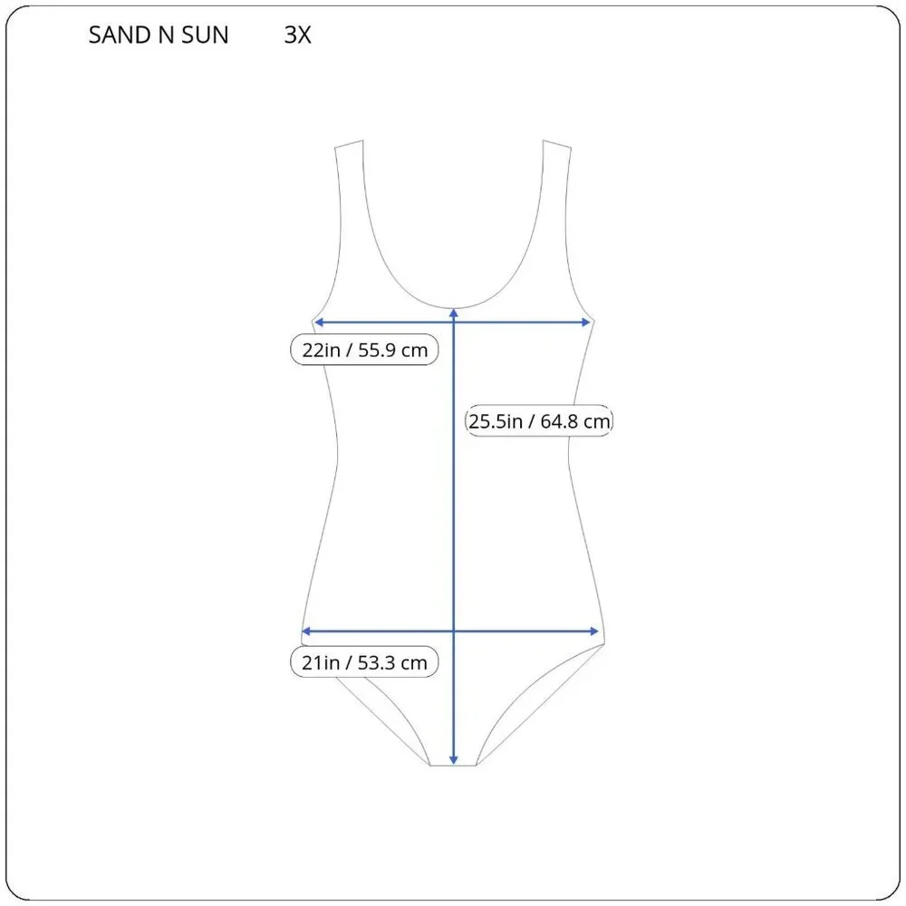 Sand n Sun Women's 3X Plus Size One Piece Swimsuit Black Lined Nylon BLA79E